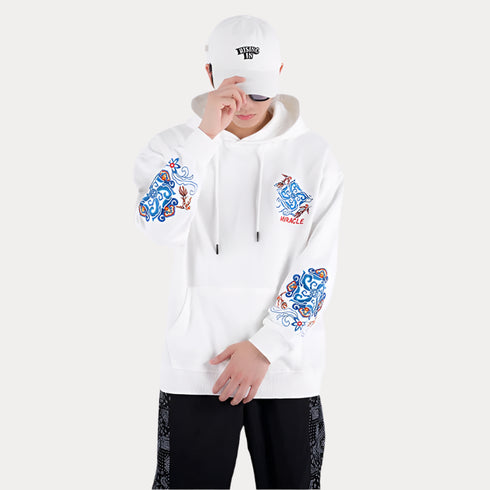 Spring Sukajan Cotton Floral Embroidery Sweatshirts